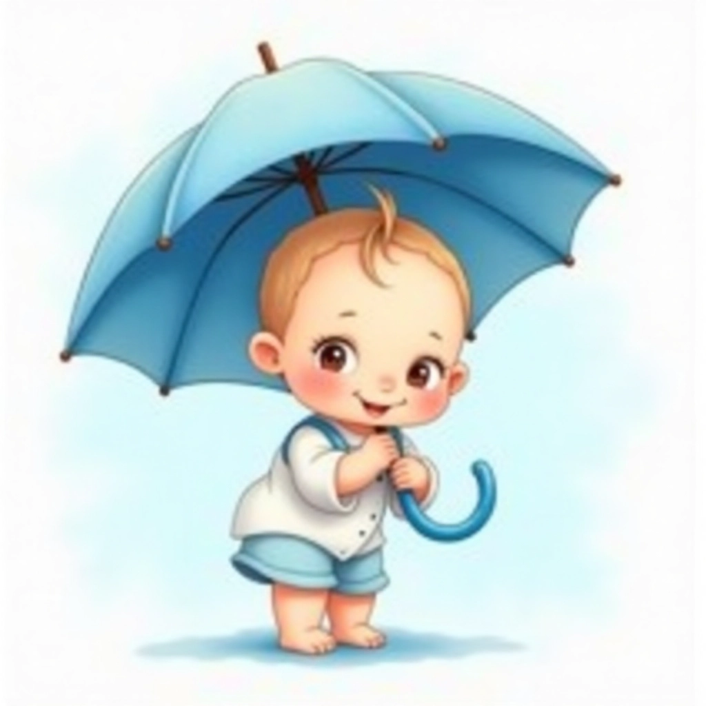 Little One Under the Umbrella